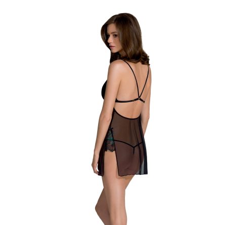 CAMISA DE NOITE E TANGA DELIENA (PRETO) - Image 2