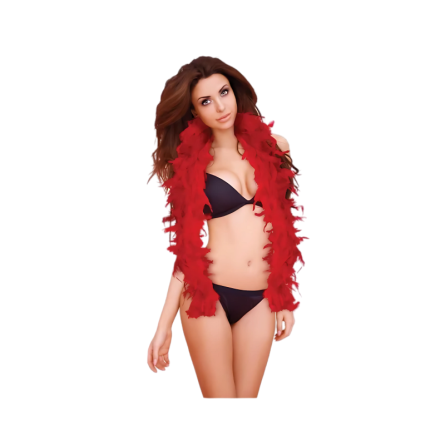 BOÁ DE PLUMAS VERMELHAS SEDUCTIVE - Image 2