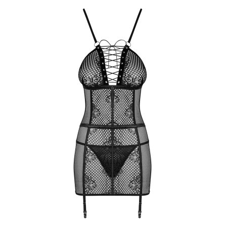 CAMISA DE NOITE E TANGA BASITTA OBSESSIVE PRETA - Image 3