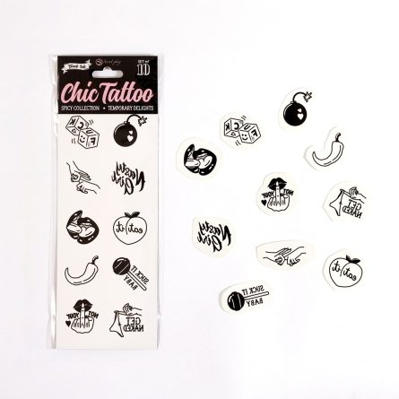 CONJUNTO DE 10 TATUAGENS TEMPORÁRIAS - SPICY COLLECTION CHIC TATTOO SECRET PLAY - Image 2