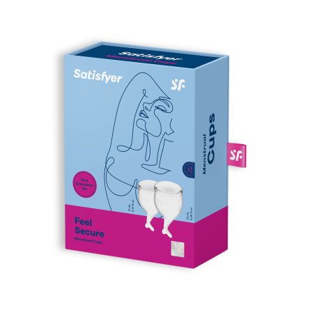 CONJUNTO DE 2 COPOS MENSTRUAIS FEEL SECURE SATISFYER TRANSPARENTE - Image 2