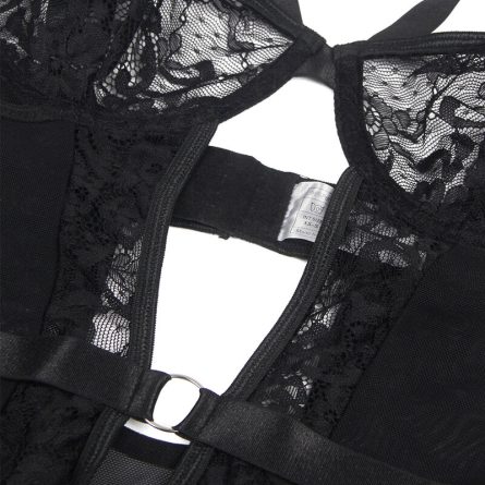 BODY DE RENDA COM CINTO DE LIGAS (PRETO) | L/XL - Image 11