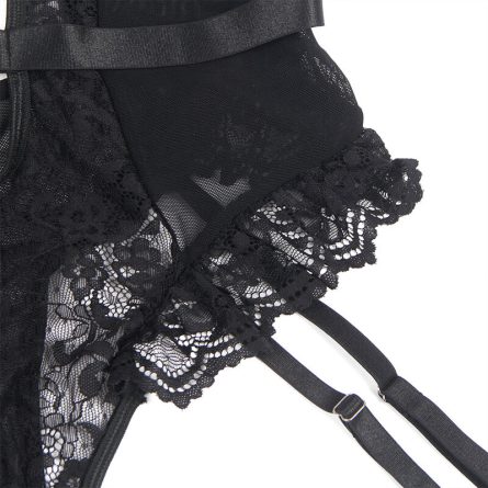 BODY DE RENDA COM CINTO DE LIGAS (PRETO) | L/XL - Image 10