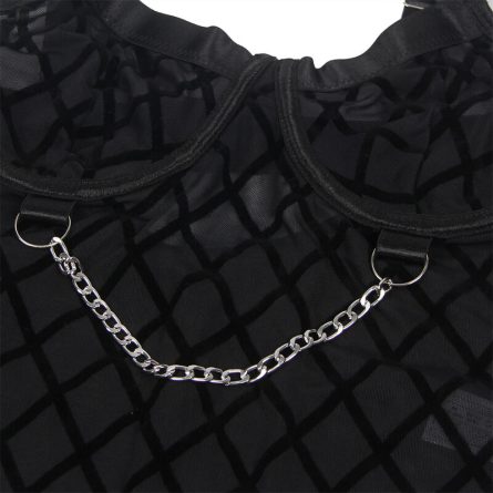 BODY COM CORRENTES + LIGAS 954260 (PRETO) | S/M - Image 9