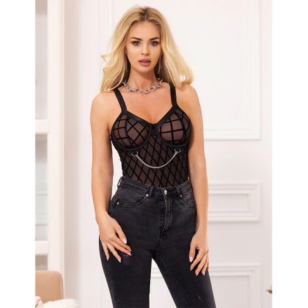 BODY COM CORRENTES + LIGAS 954260 (PRETO) | S/M - Image 11