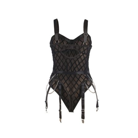 BODY COM CORRENTES + LIGAS 954260 (PRETO) | S/M - Image 6