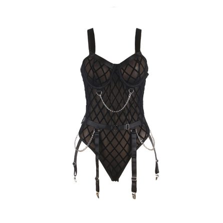 BODY COM CORRENTES + LIGAS 954260 (PRETO) | L/XL - Image 7