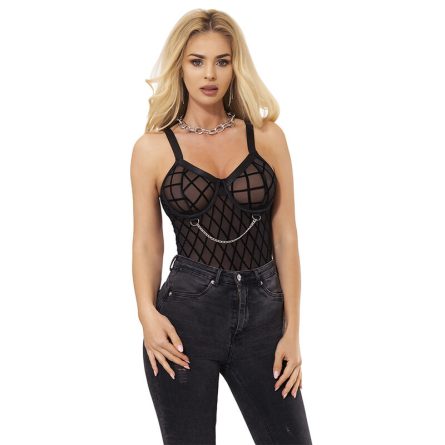 BODY COM CORRENTES + LIGAS 954260 (PRETO) | L/XL - Image 4