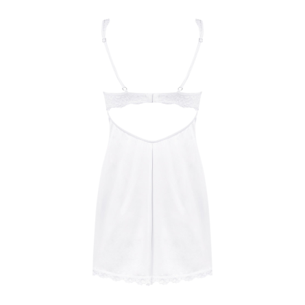 CAMISA DE NOITE E TANGA AMOR BLANCO OBSESSIVE S/M - Image 4