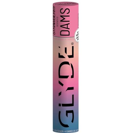 LÂMINAS DE LÁTEX SHEER GLYDE PARA SEXO ORAL (MORANGO)